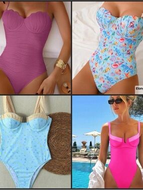 NEW - lot of 4 One-Piece Swimsuits - LGE / Underwire
